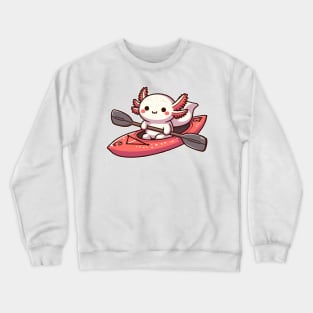 axolotl funny Kayaking Crewneck Sweatshirt